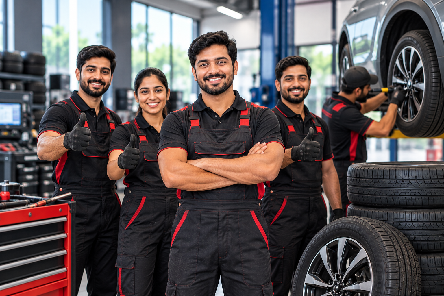 Premium car tyres at Awadh Tyres Junction Bijnor